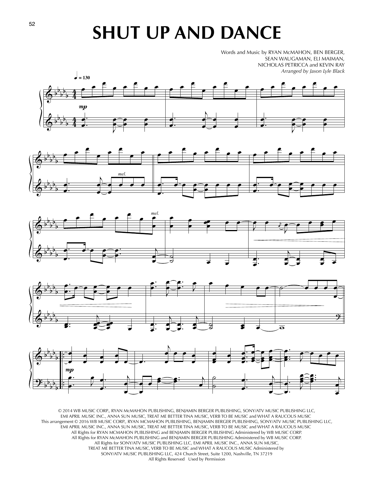 Walk The Moon Shut Up And Dance (arr. Jason Lyle Black) Sheet Music