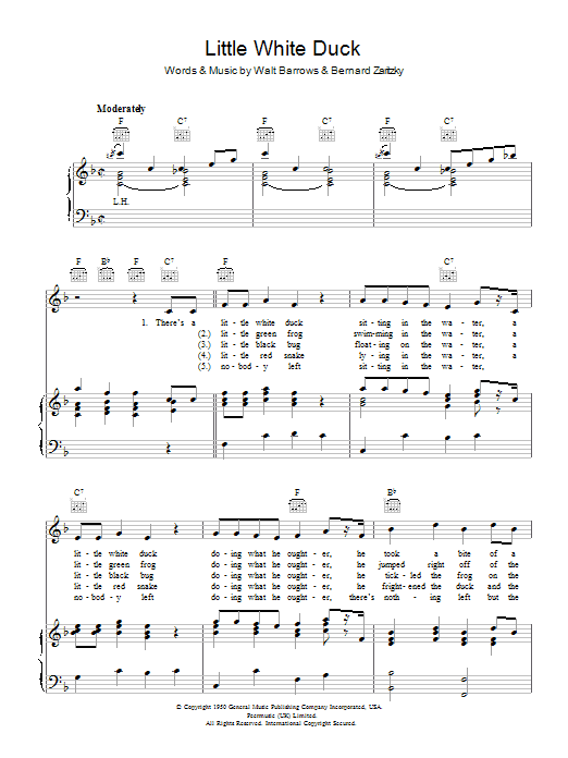 Walt Barrows Little White Duck Sheet Music