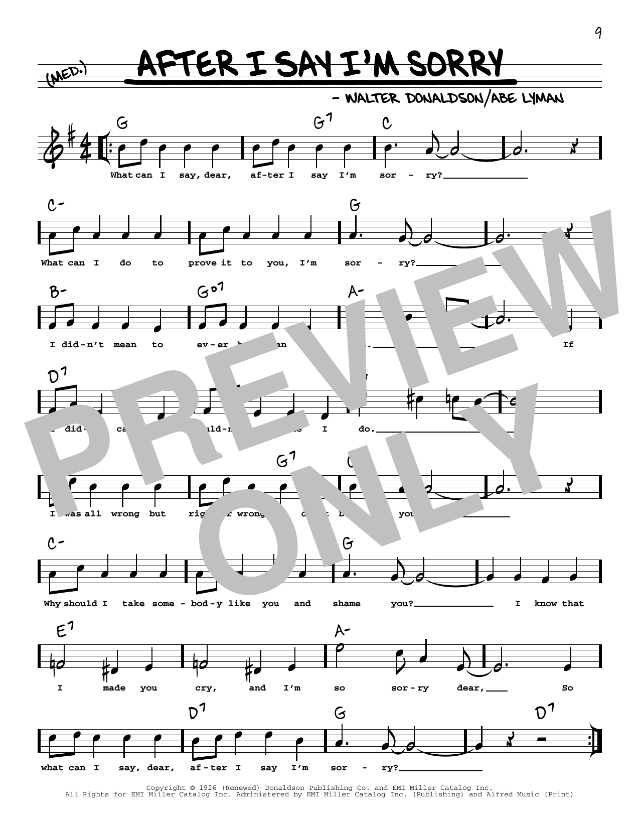 Walter Donaldson What Can I Say After I Say I'm Sorry (arr. Robert Rawlins) Sheet Music