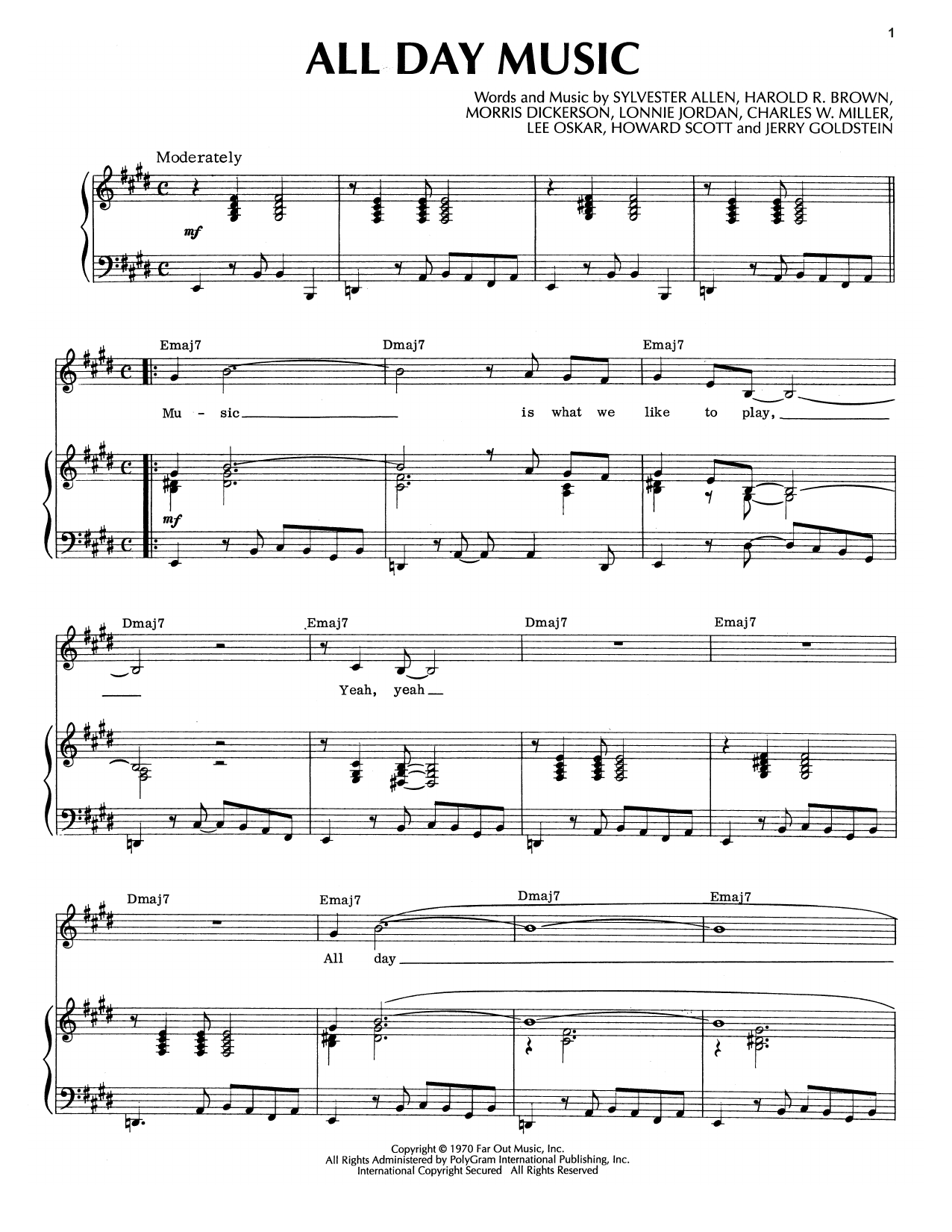 War All Day Music Sheet Music