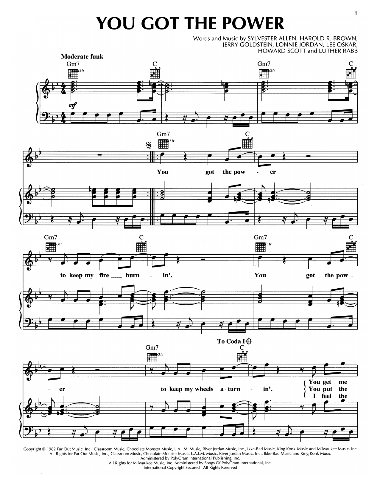 War You Got The Power Sheet Music