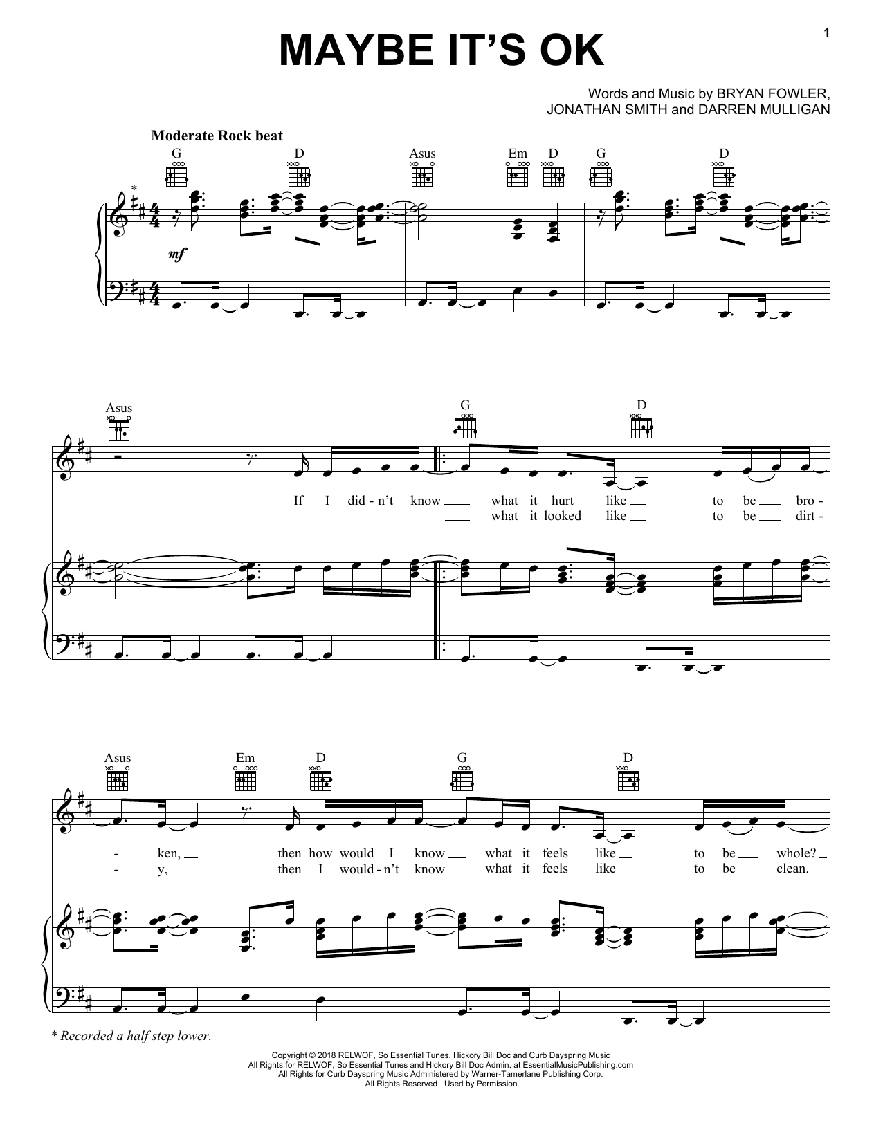 We Are Messengers Maybe It's OK Sheet Music