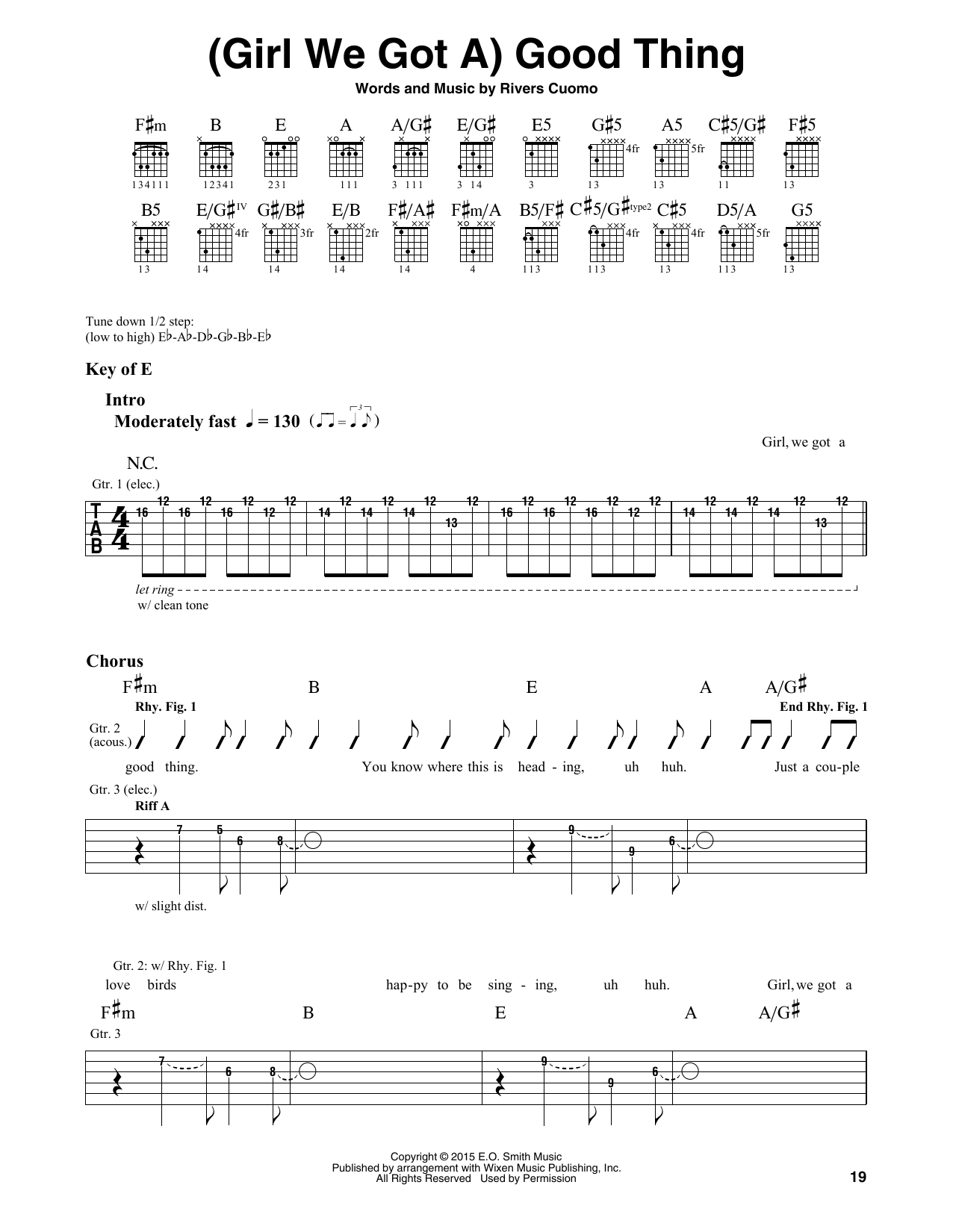 Weezer (Girl We Got A) Good Thing Sheet Music