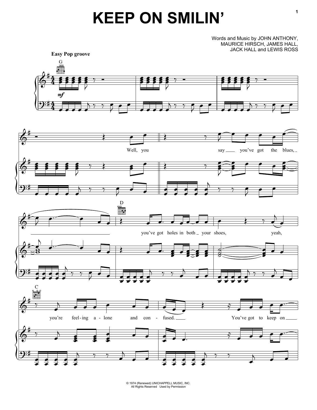 Wet Willie Keep On Smilin' Sheet Music