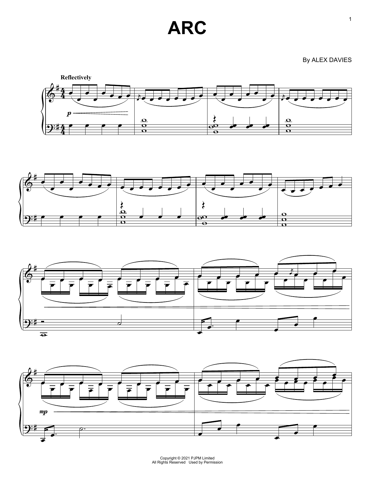 Wide Eyed Arc Sheet Music