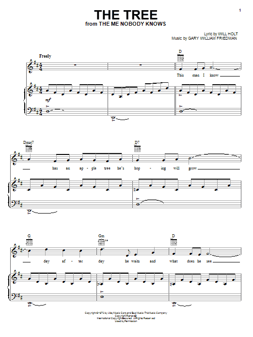 Will Holt The Tree Sheet Music