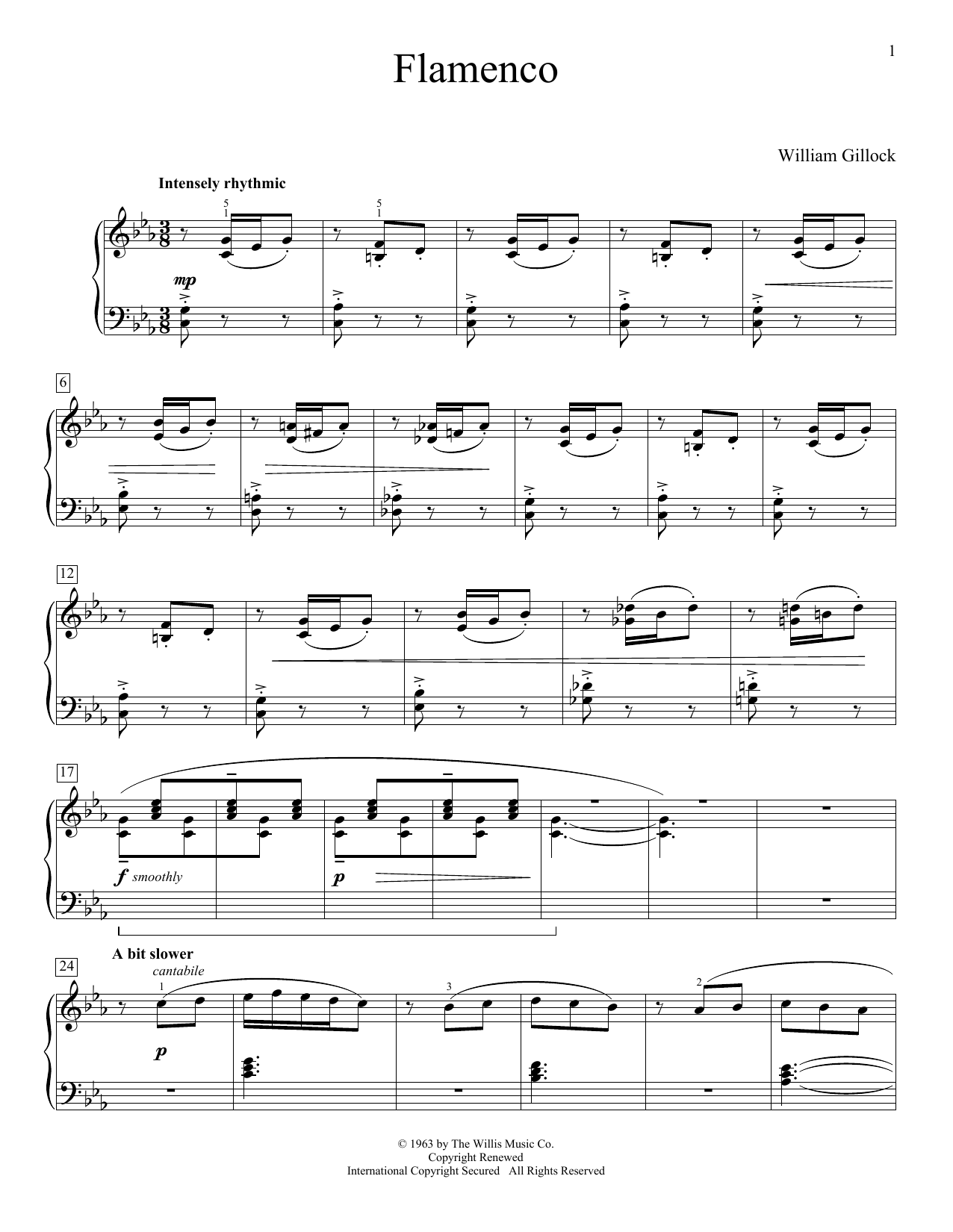 William Gillock Flamenco Sheet Music