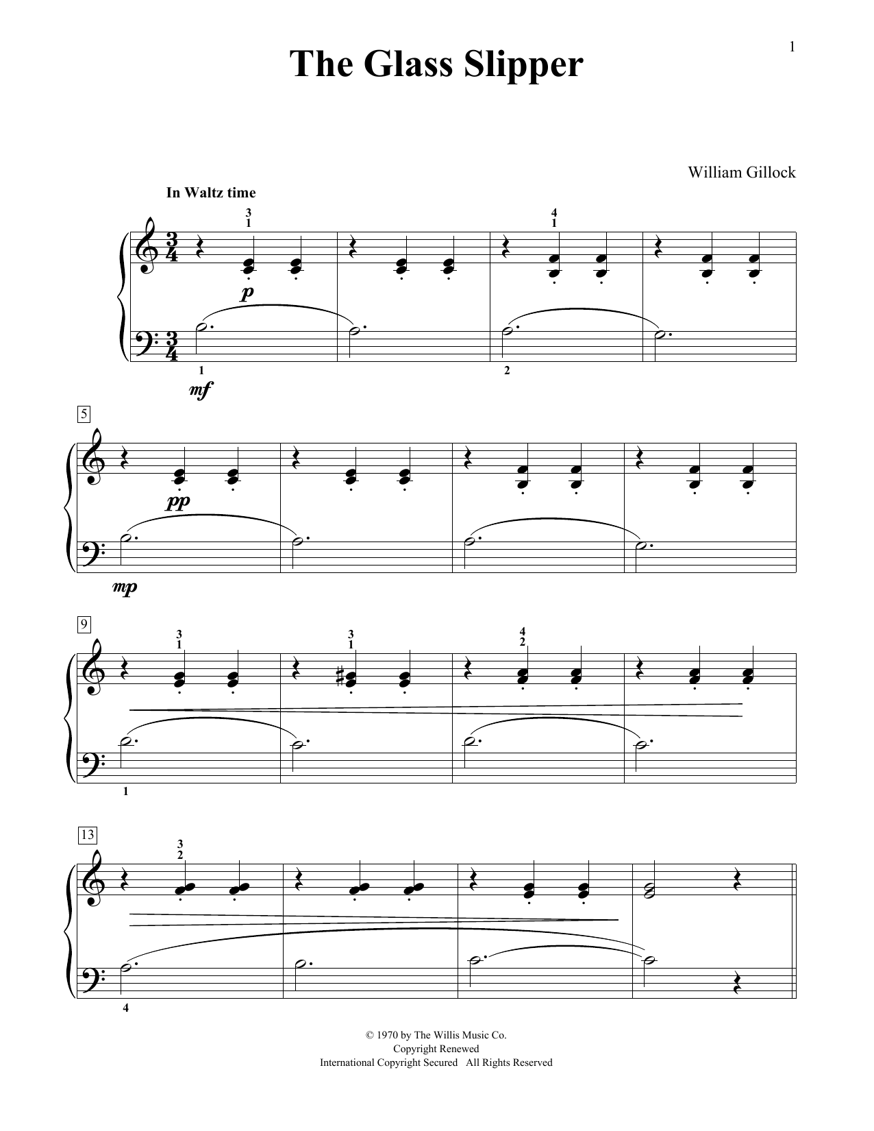 William Gillock The Glass Slipper Sheet Music