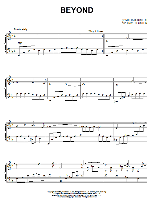 William Joseph Beyond Sheet Music