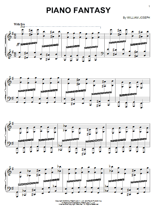 William Joseph Piano Fantasy Sheet Music