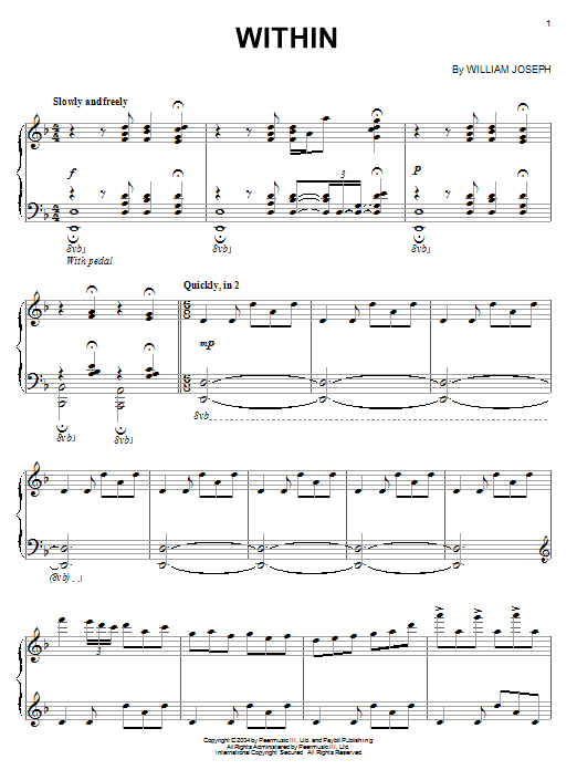 William Joseph Within Sheet Music
