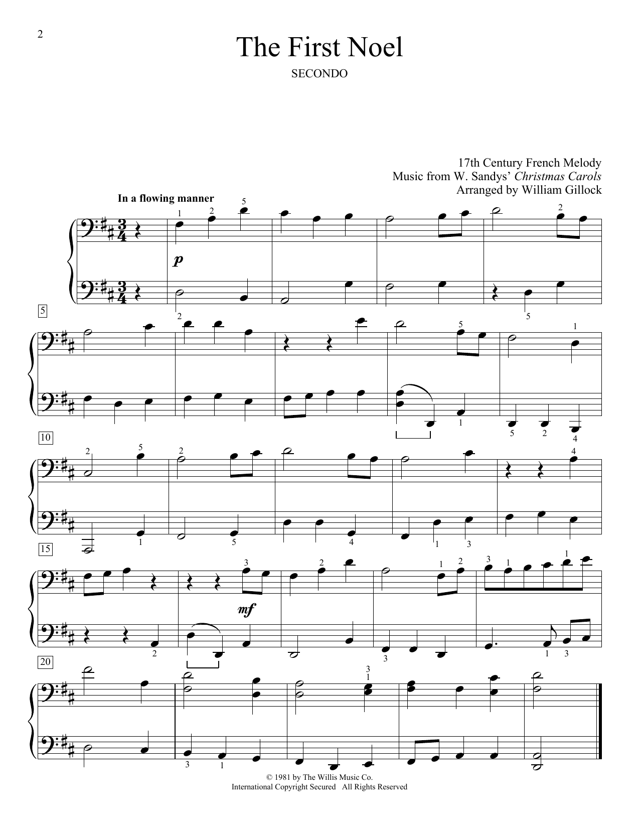 William Gillock The First Noel Sheet Music