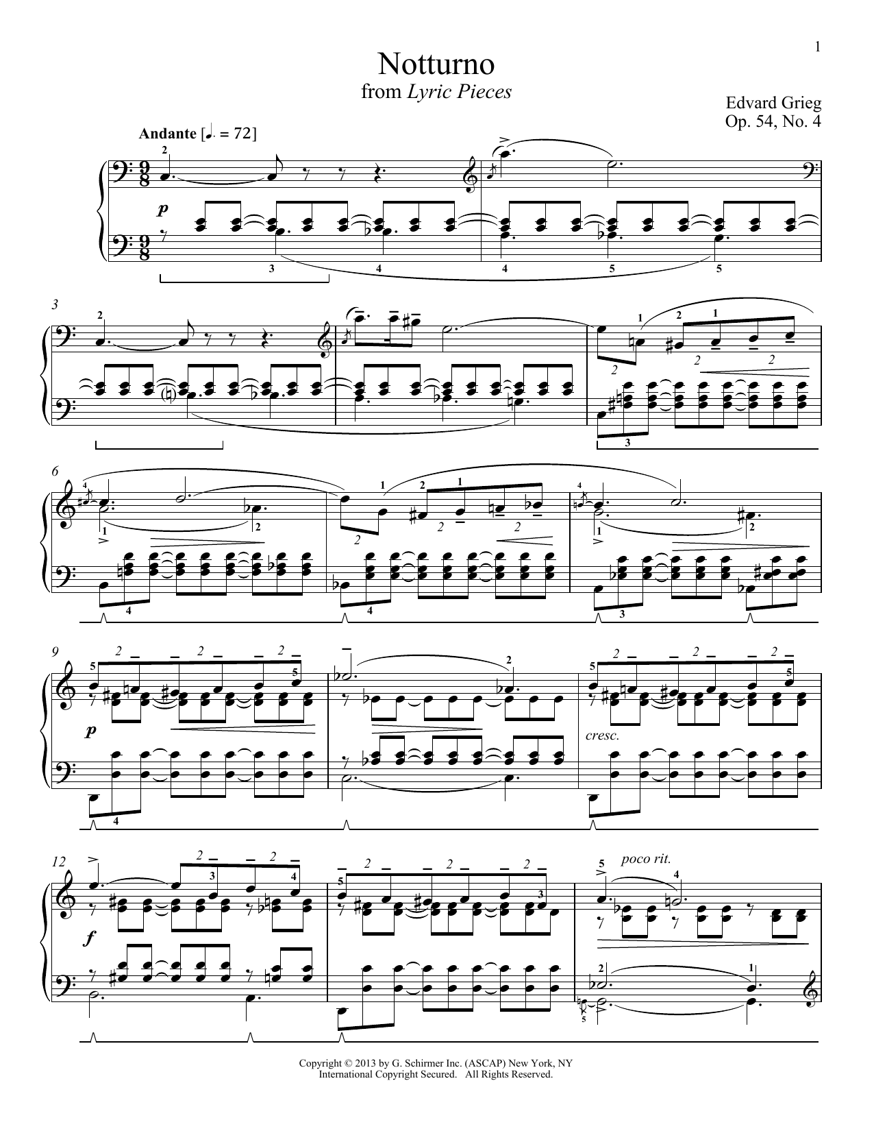 William Westney Notturno, Op. 54, No. 4 Sheet Music
