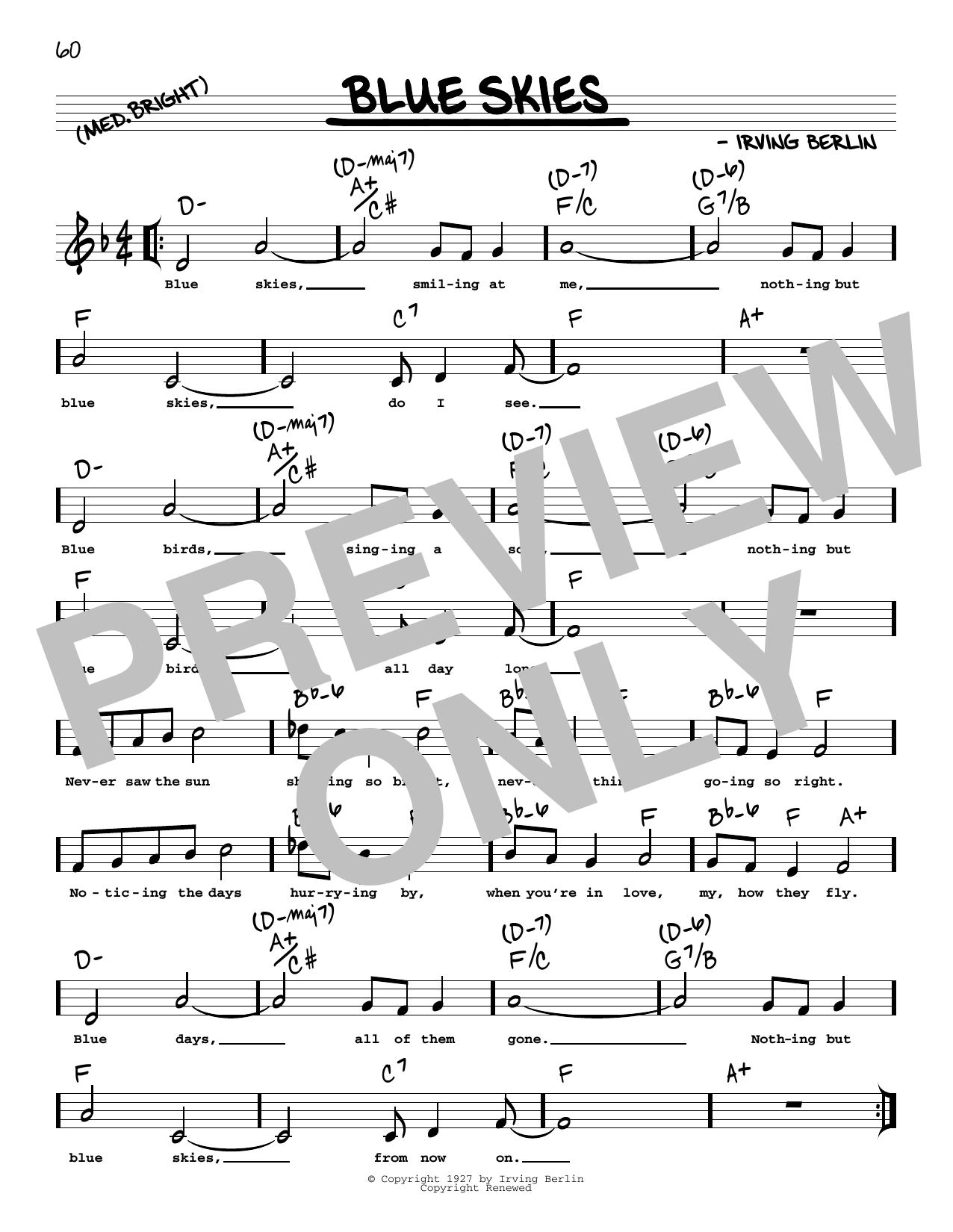 Willie Nelson Blue Skies (arr. Robert Rawlins) Sheet Music