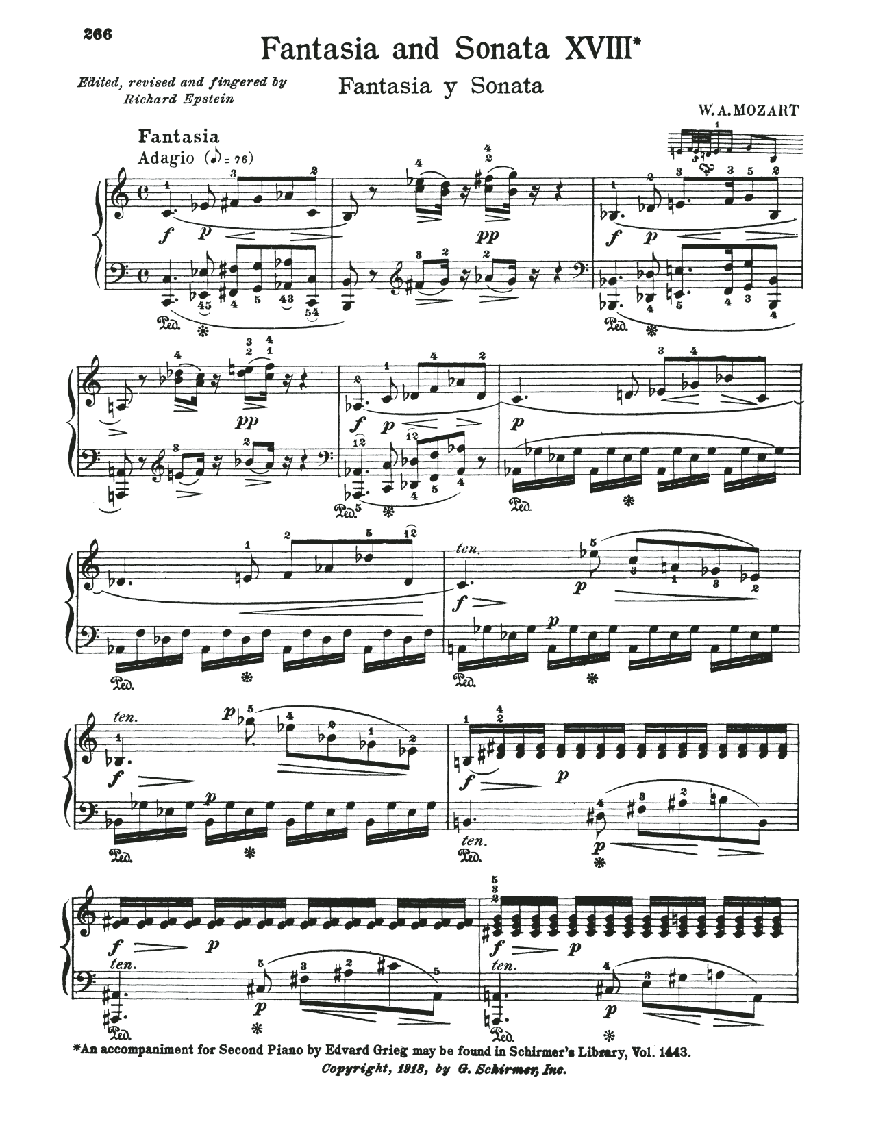 Wolfgang Amadeus Mozart Fantasia In C Minor, K. 475 Sheet Music