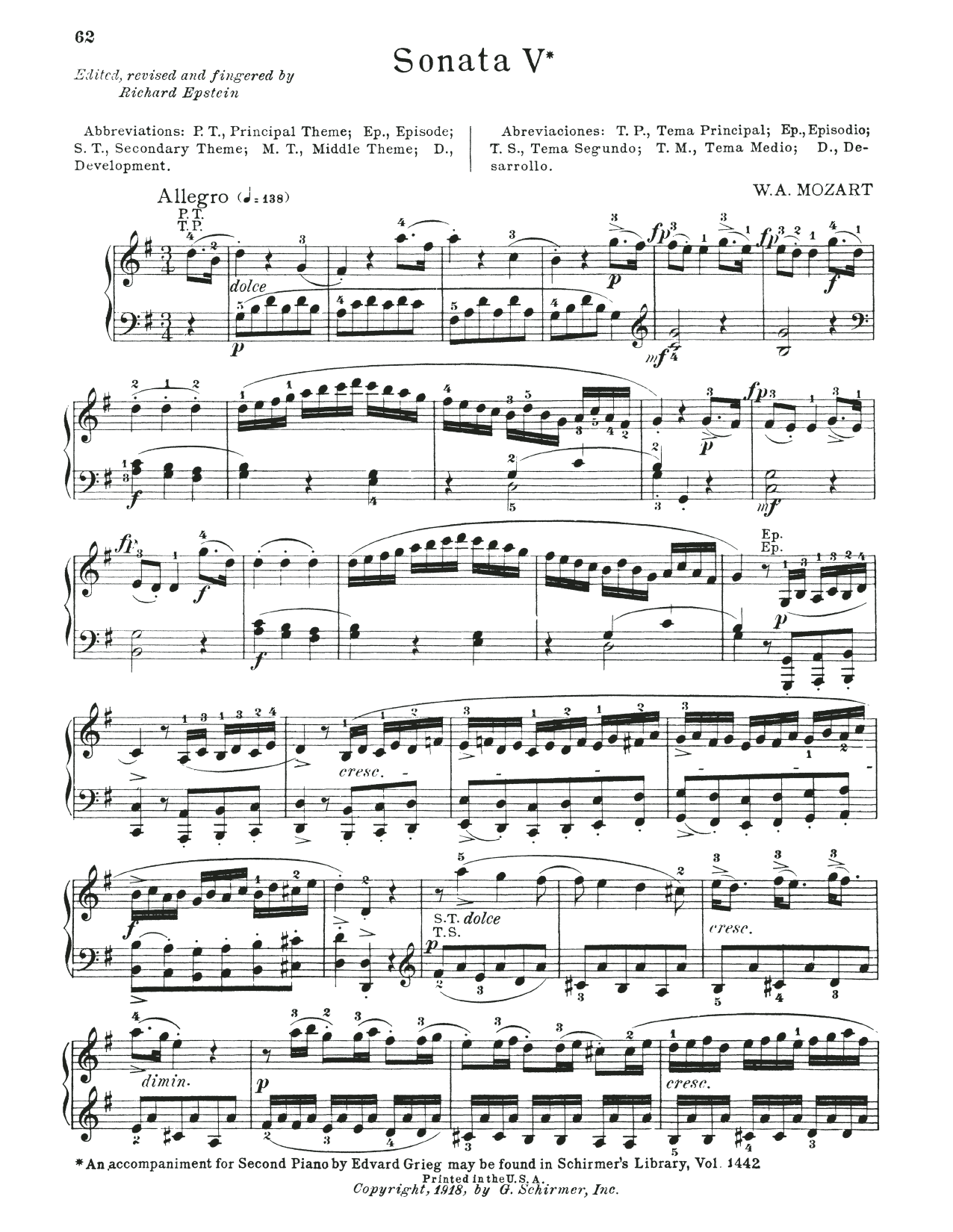 Wolfgang Amadeus Mozart Sonata In G Major, K. 283 Sheet Music