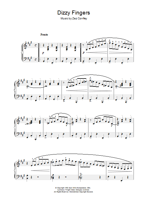 Zez Confrey Dizzy Fingers Sheet Music