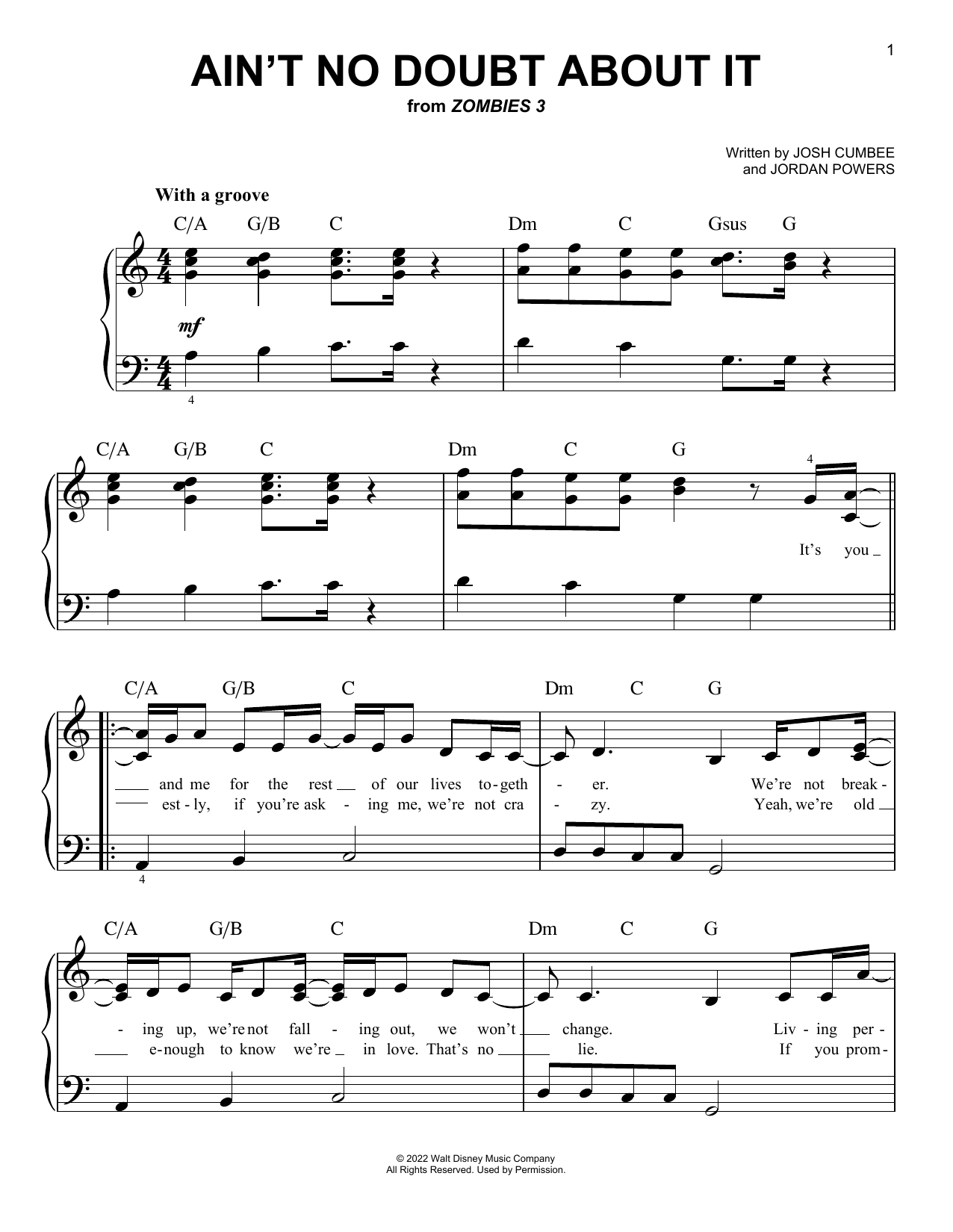 Zombies Cast Ain't No Doubt About It (from Disney's Zombies 3) Sheet Music