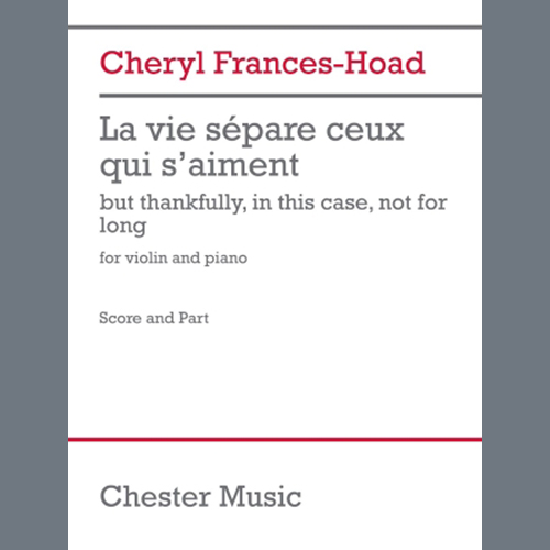 Easily Download Cheryl Frances-Hoad Printable PDF piano music notes, guitar tabs for Violin and Piano. Transpose or transcribe this score in no time - Learn how to play song progression.