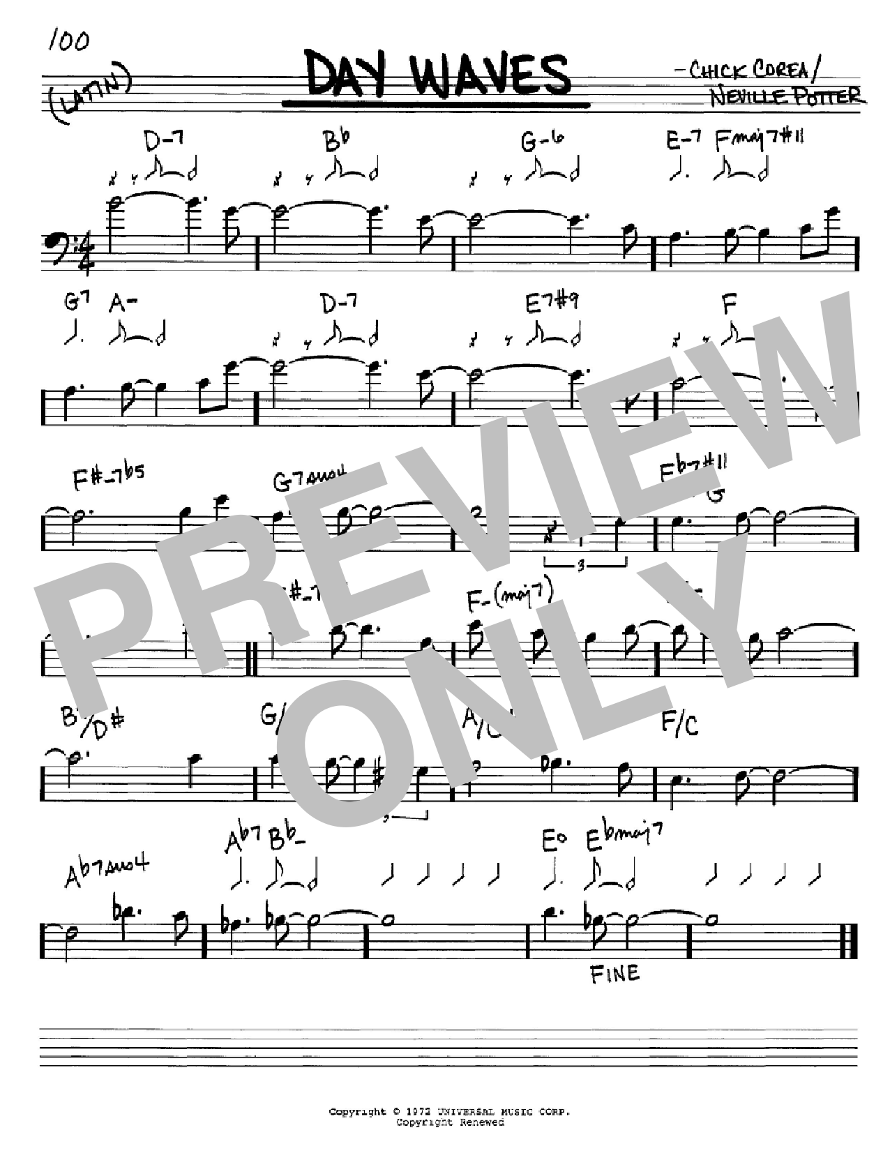 Chick Corea Day Waves Sheet Music