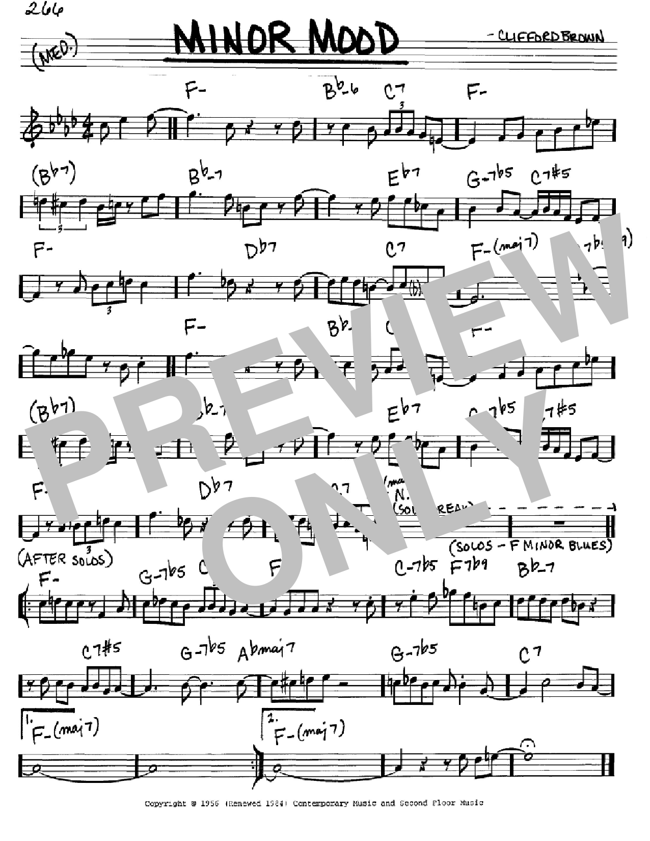 Clifford Brown Minor Mood Sheet Music