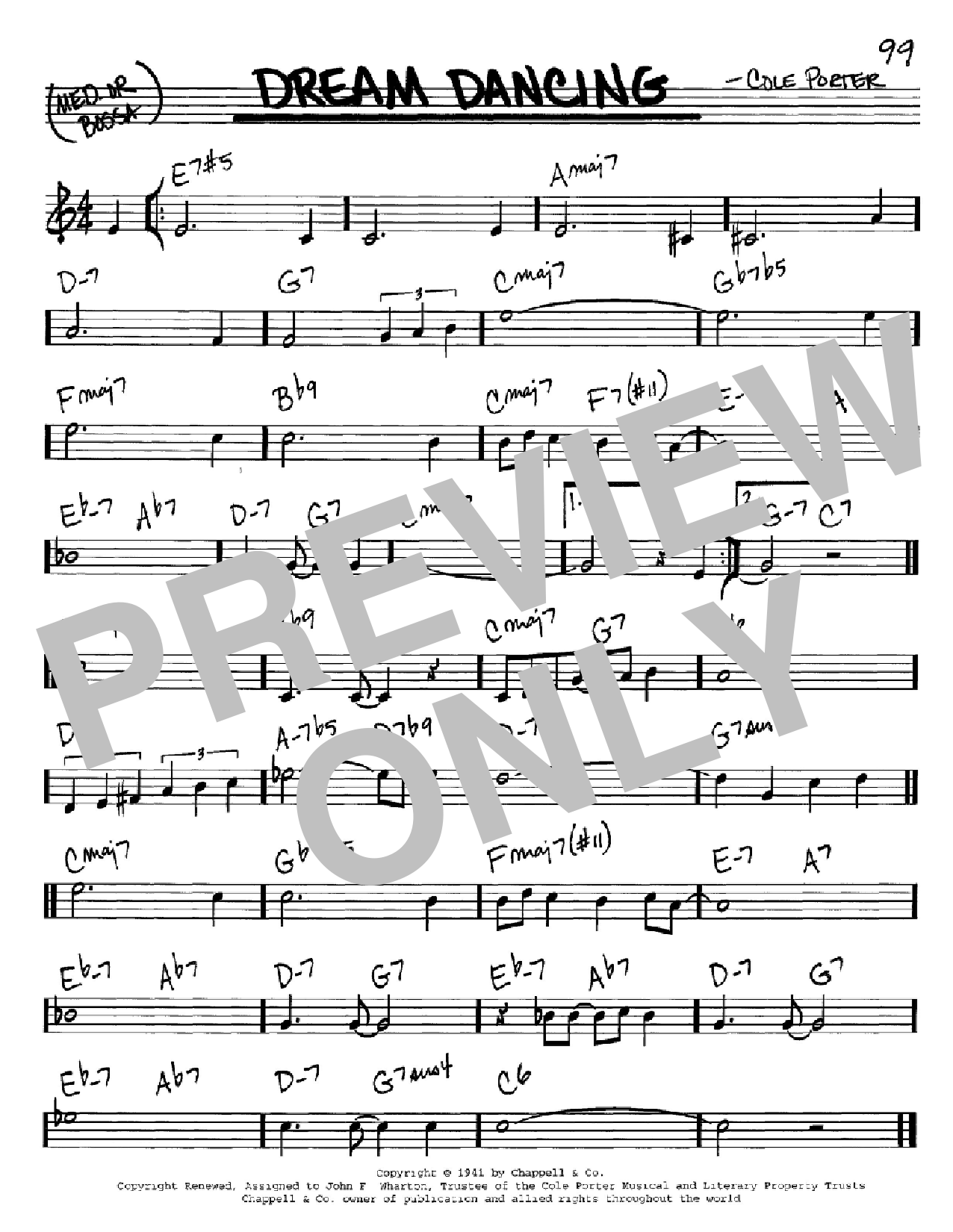 Cole Porter Dream Dancing Sheet Music