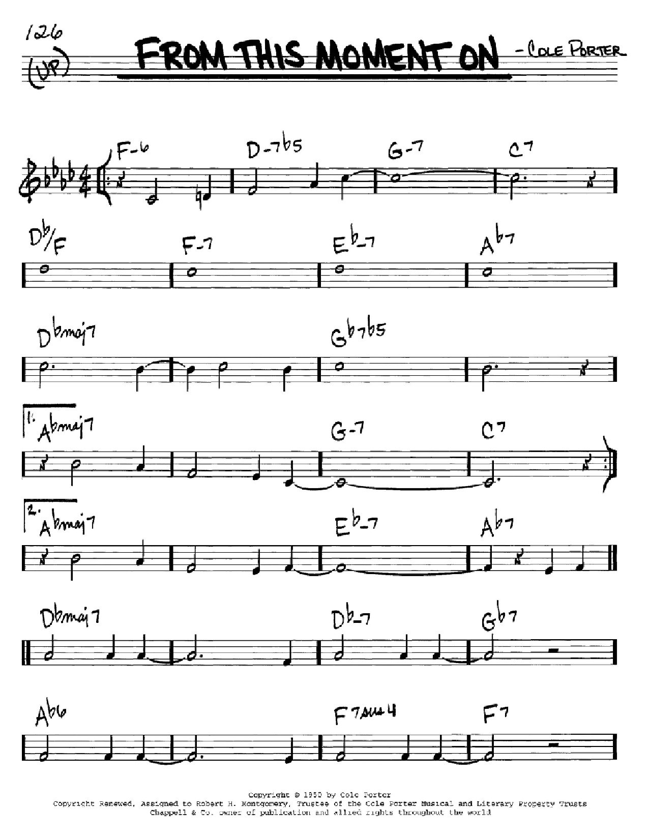 Cole Porter From This Moment On (from Kiss Me, Kate) Sheet Music