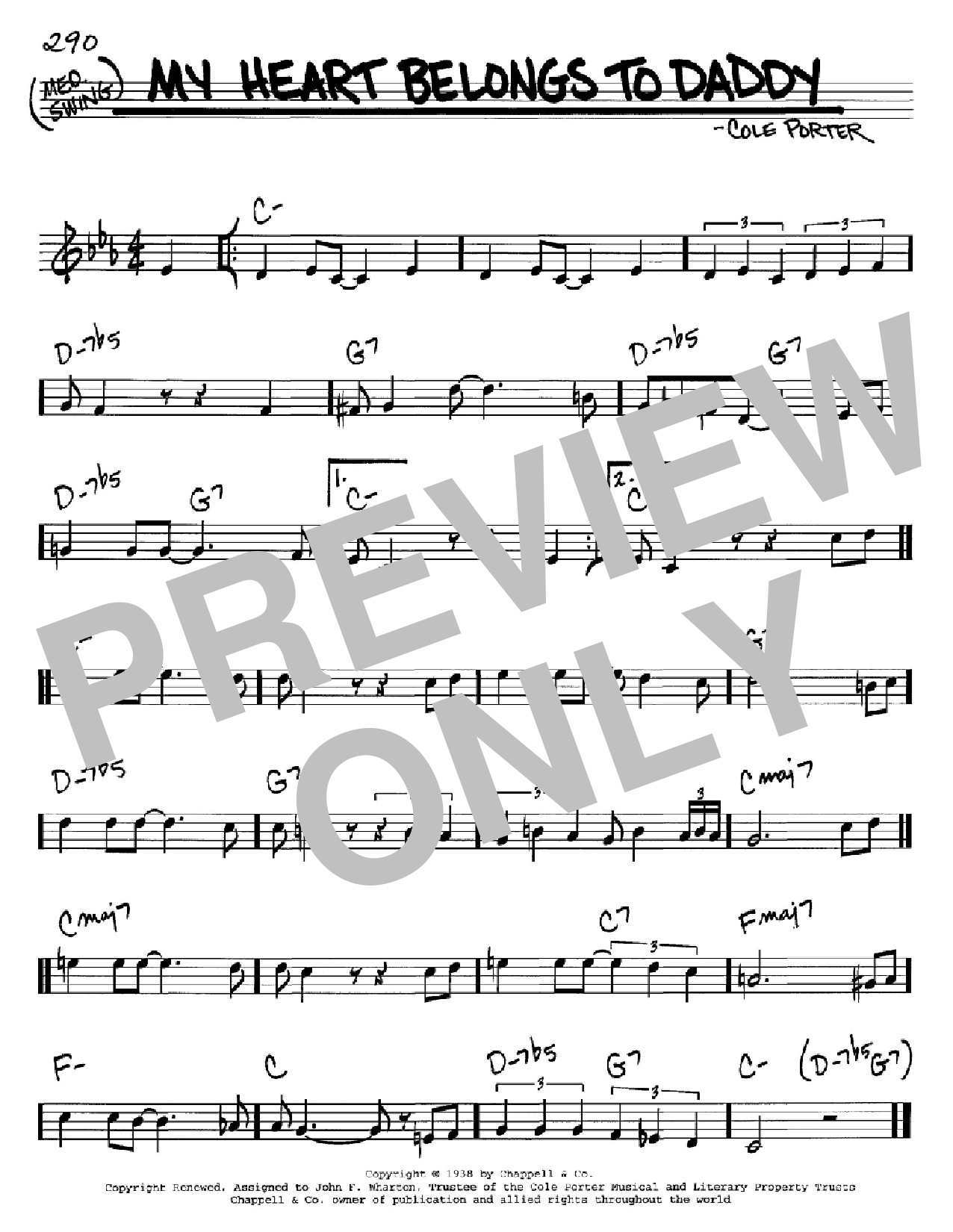 Cole Porter My Heart Belongs To Daddy Sheet Music