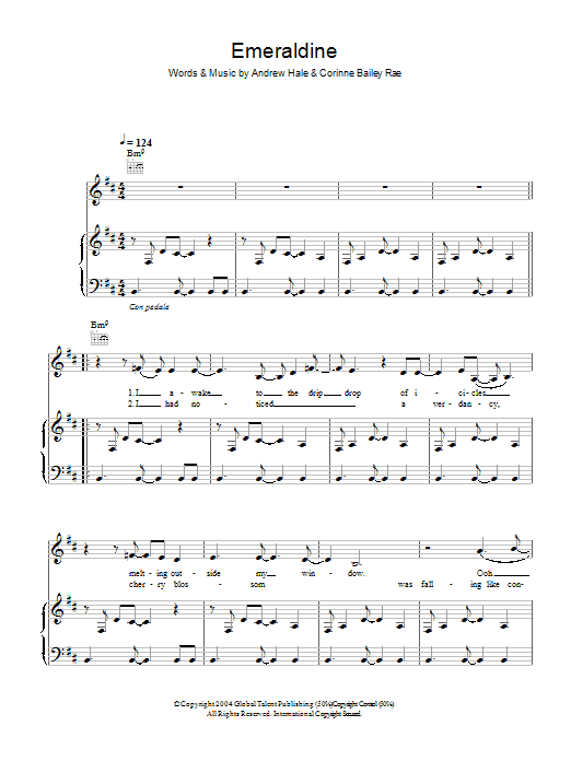 Corinne Bailey Rae Emeraldine Sheet Music
