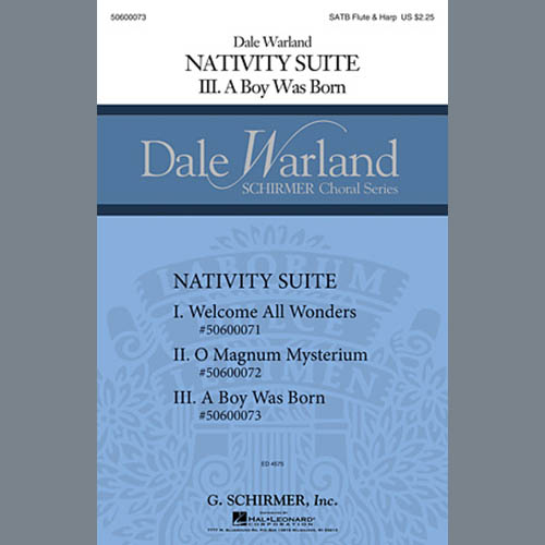 Easily Download Dale Warland Printable PDF piano music notes, guitar tabs for SATB Choir. Transpose or transcribe this score in no time - Learn how to play song progression.