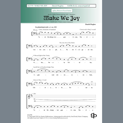 Easily Download Daniel Hughes Printable PDF piano music notes, guitar tabs for SATB Choir. Transpose or transcribe this score in no time - Learn how to play song progression.
