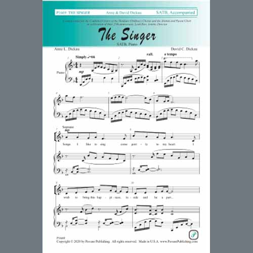 Easily Download David C. Dickau Printable PDF piano music notes, guitar tabs for SATB Choir. Transpose or transcribe this score in no time - Learn how to play song progression.