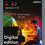 Domenico Cimarosa 'Sonata in G (Grade 4, list A2, from the ABRSM Piano Syllabus 2025 & 2026)'