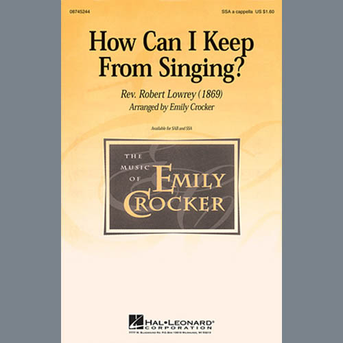 Easily Download Emily Crocker Printable PDF piano music notes, guitar tabs for SAB Choir. Transpose or transcribe this score in no time - Learn how to play song progression.