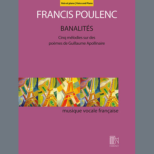 Easily Download Francis Poulenc Printable PDF piano music notes, guitar tabs for Piano & Vocal. Transpose or transcribe this score in no time - Learn how to play song progression.