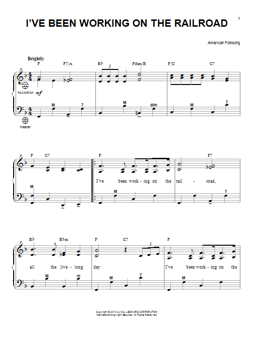 Gary Meisner I've Been Working On The Railroad Sheet Music