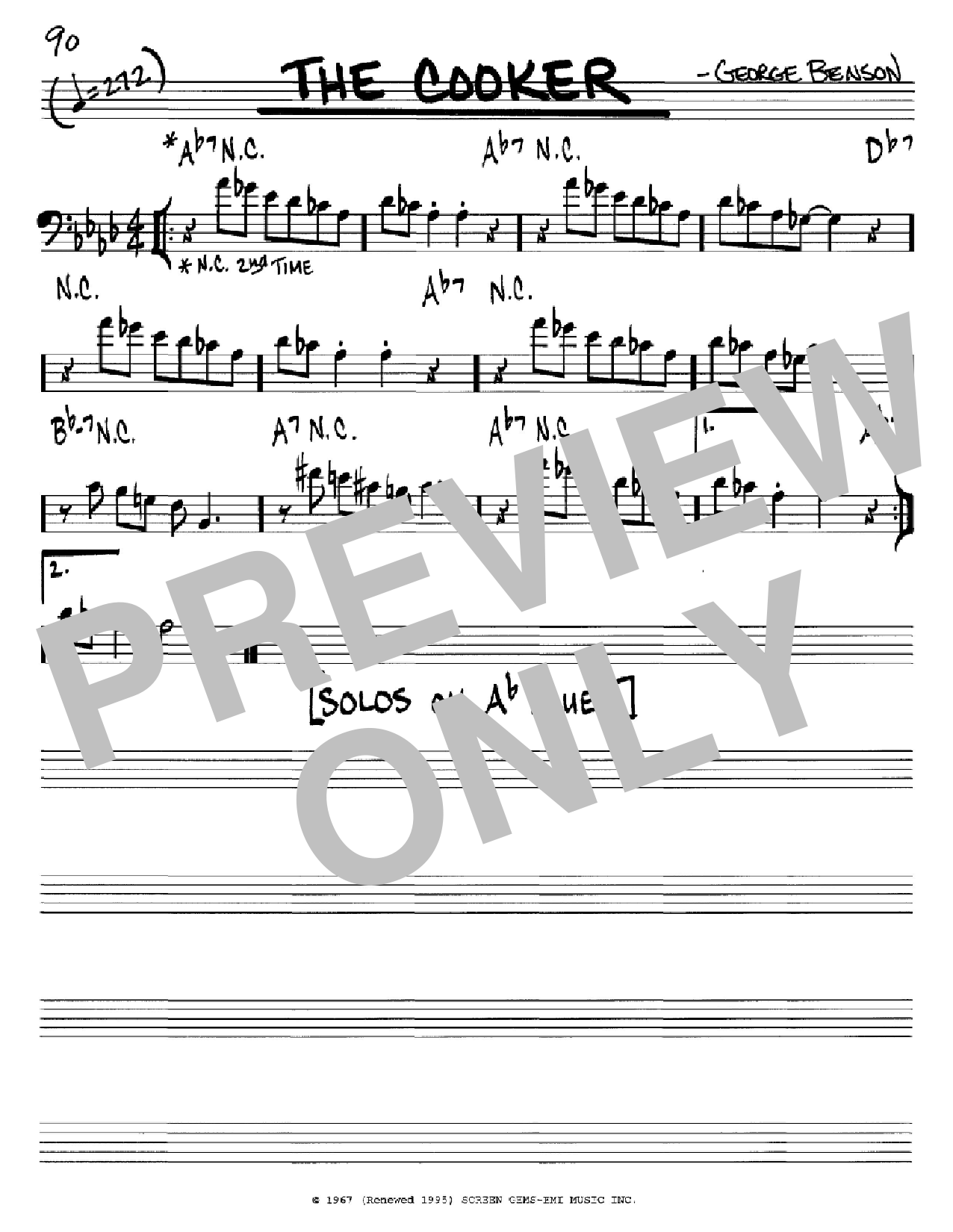 George Benson The Cooker Sheet Music
