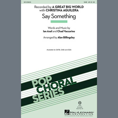 Easily Download Alan Billingsley Printable PDF piano music notes, guitar tabs for SAB Choir. Transpose or transcribe this score in no time - Learn how to play song progression.