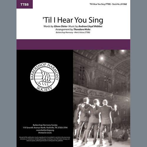 Easily Download Andrew Lloyd Webber Printable PDF piano music notes, guitar tabs for TTBB Choir. Transpose or transcribe this score in no time - Learn how to play song progression.