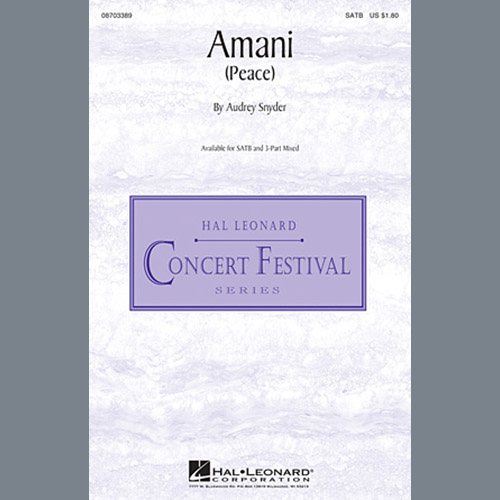 Easily Download Audrey Snyder Printable PDF piano music notes, guitar tabs for SATB Choir. Transpose or transcribe this score in no time - Learn how to play song progression.