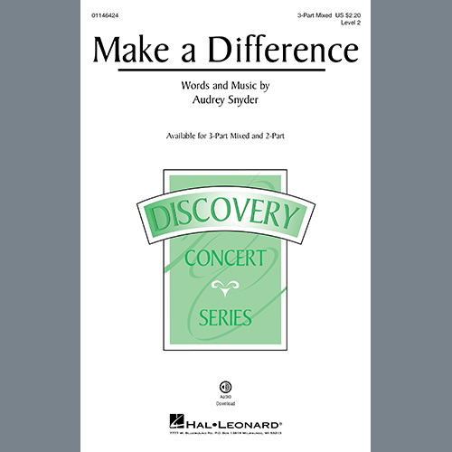 Easily Download Audrey Snyder Printable PDF piano music notes, guitar tabs for 3-Part Mixed Choir. Transpose or transcribe this score in no time - Learn how to play song progression.