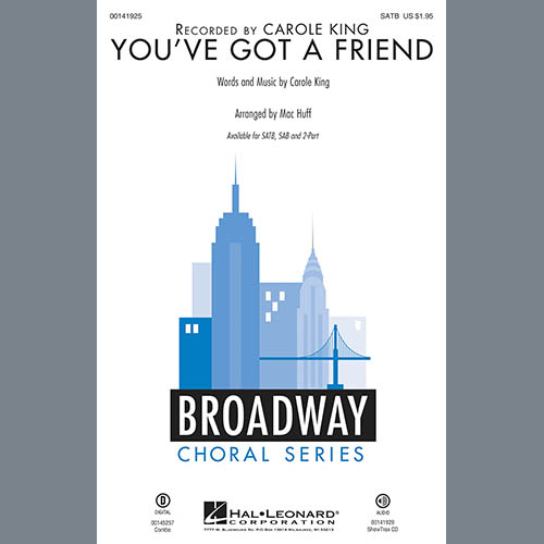Easily Download Carole King Printable PDF piano music notes, guitar tabs for 2-Part Choir. Transpose or transcribe this score in no time - Learn how to play song progression.