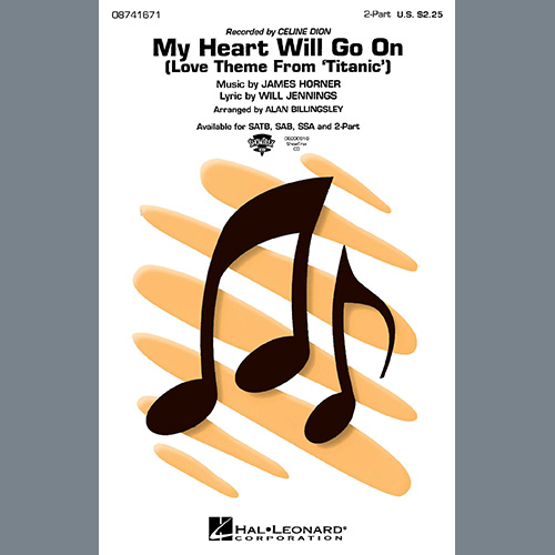 Easily Download Celine Dion Printable PDF piano music notes, guitar tabs for 2-Part Choir. Transpose or transcribe this score in no time - Learn how to play song progression.