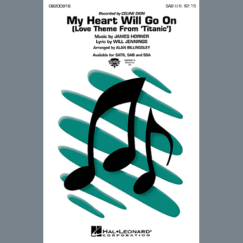 Easily Download Celine Dion Printable PDF piano music notes, guitar tabs for SAB Choir. Transpose or transcribe this score in no time - Learn how to play song progression.