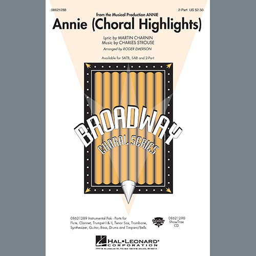 Easily Download Charles Strouse Printable PDF piano music notes, guitar tabs for 2-Part Choir. Transpose or transcribe this score in no time - Learn how to play song progression.