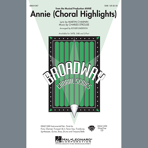 Easily Download Charles Strouse Printable PDF piano music notes, guitar tabs for SAB Choir. Transpose or transcribe this score in no time - Learn how to play song progression.