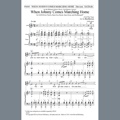 Easily Download Civil War Tune Printable PDF piano music notes, guitar tabs for SATB Choir. Transpose or transcribe this score in no time - Learn how to play song progression.