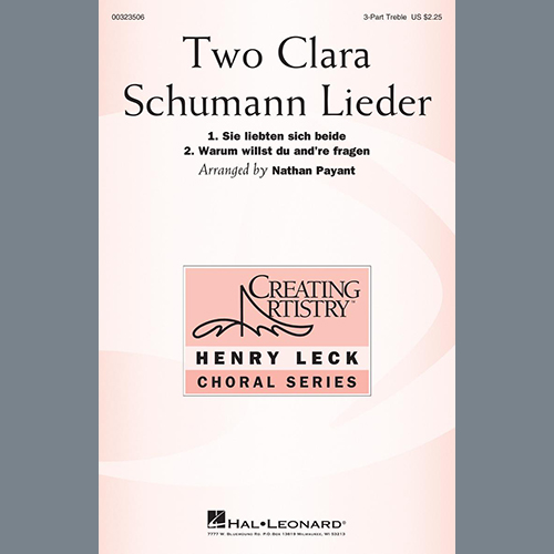 Easily Download Clara Schumann Printable PDF piano music notes, guitar tabs for SSA Choir. Transpose or transcribe this score in no time - Learn how to play song progression.