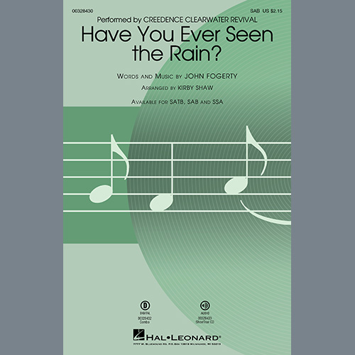 Easily Download Creedence Clearwater Revival Printable PDF piano music notes, guitar tabs for SAB Choir. Transpose or transcribe this score in no time - Learn how to play song progression.