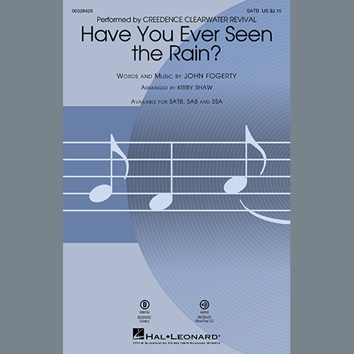 Easily Download Creedence Clearwater Revival Printable PDF piano music notes, guitar tabs for SATB Choir. Transpose or transcribe this score in no time - Learn how to play song progression.